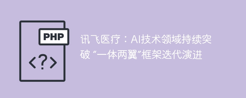 讯飞医疗:AI技术领域持续突破 “一体两翼”框架迭代演进