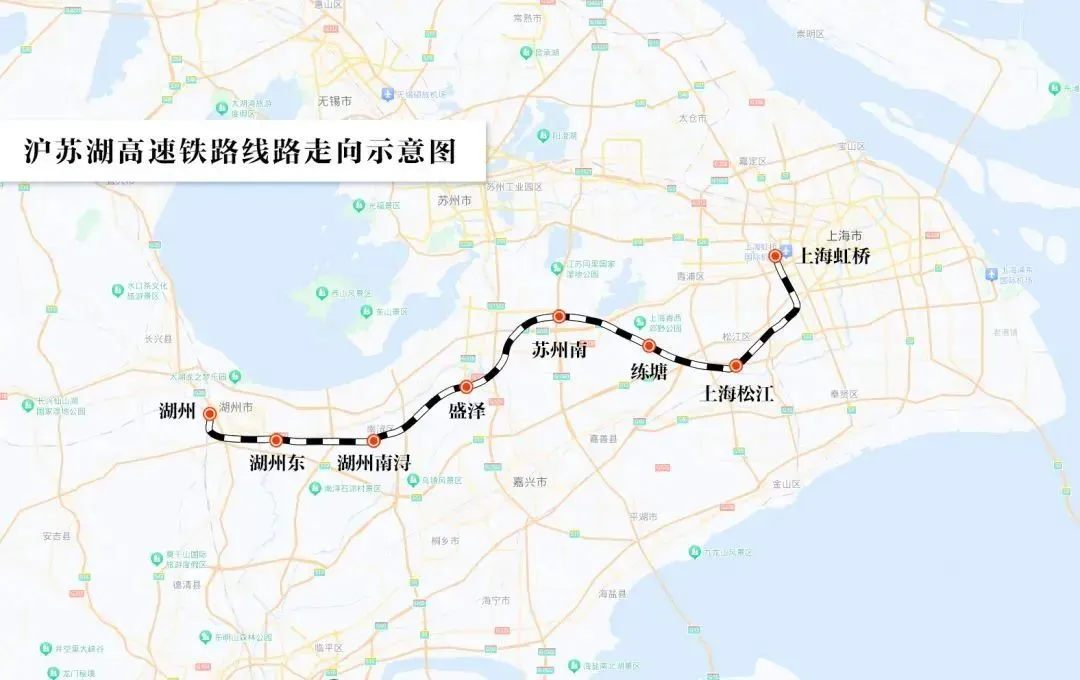 沪苏湖高铁 12 月 26 日开通运营,上海虹桥至湖州站最快 55 分钟可达