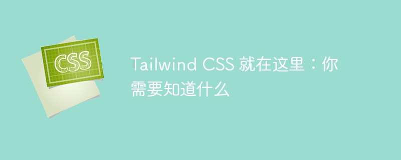 Tailwind CSS 就在这里:你需要知道什么