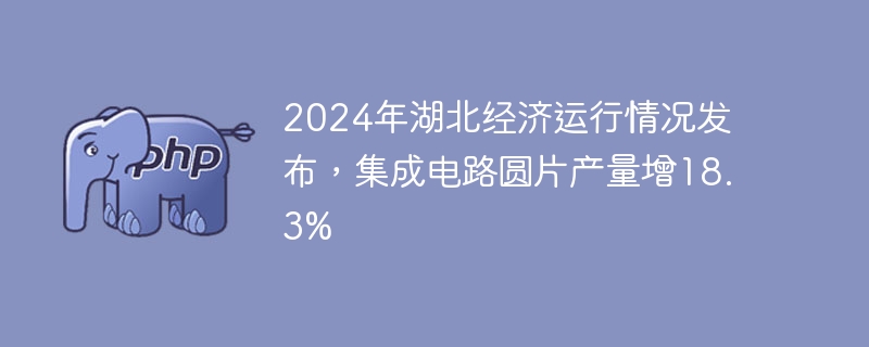 2024年湖北经济运行情况发布,集成电路圆片产量增18.3%