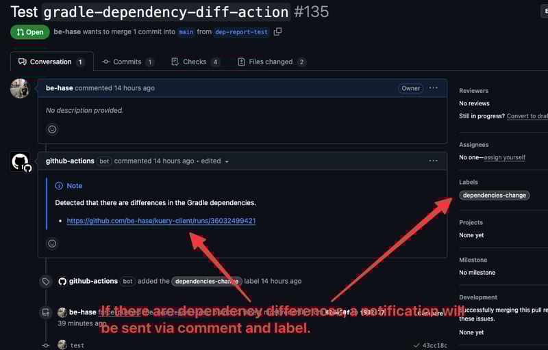 可视化gradle依赖差异!引入“ gradle依赖性-diff-action”