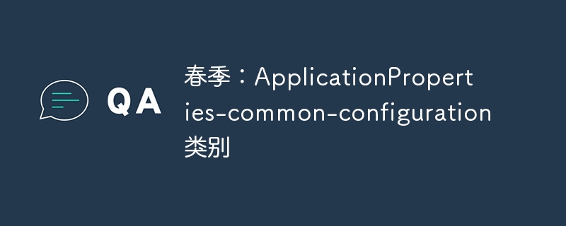 春季:ApplicationProperties-common-configuration类别