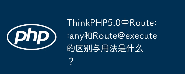 ThinkPHP5.0路由:any与execute详解