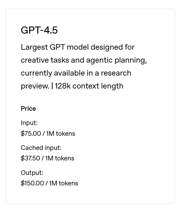 GPT-4.5:OpenAI巨资打造,价格DeepSeek300倍