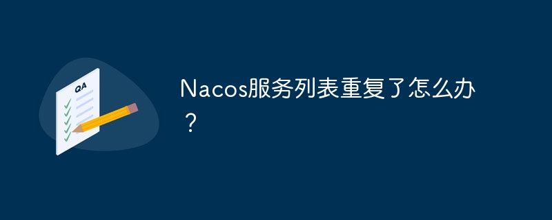 Nacos服务列表重复了怎么办?