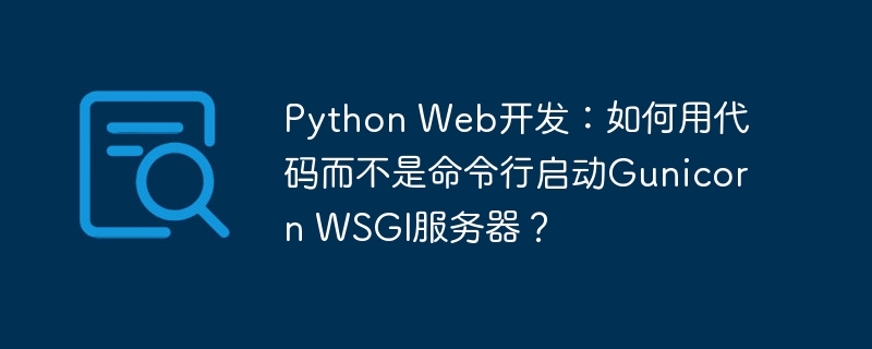 Python Web开发:如何用代码而不是命令行启动Gunicorn WSGI服务器?