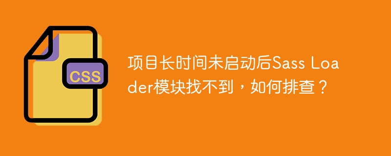 SassLoader模块找不到?项目启动失败排查指南
