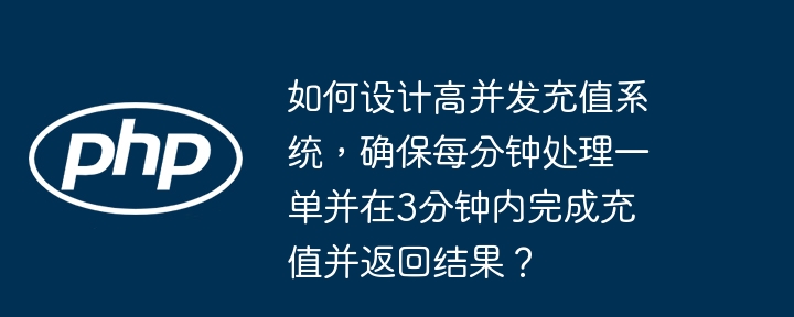 如何设计高并发充值系统?每分钟一单,3分钟内完成!