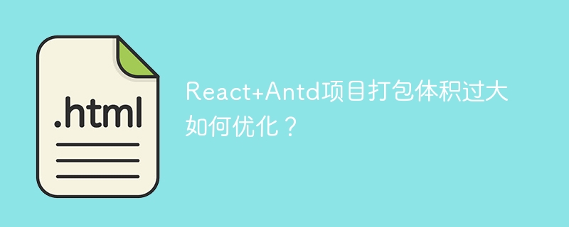 React+Antd项目打包体积优化：实用技巧分享