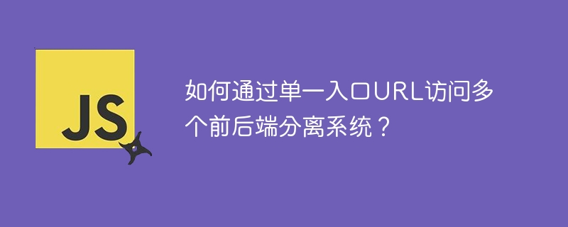 如何通过单一入口URL访问多个前后端分离系统？