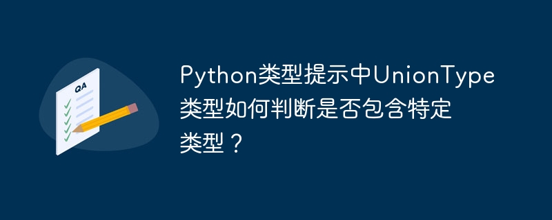 Python类型提示:UnionType类型包含特定类型判断技巧