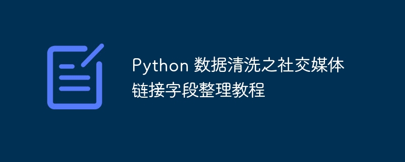Python数据清洗:高效搞定社交媒体链接字段!