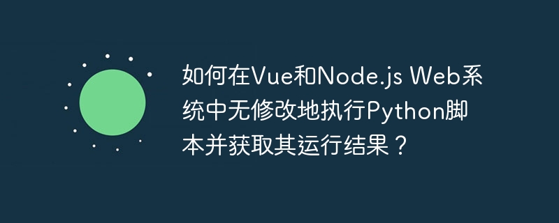 Vue/Node.js系统无缝运行Python脚本,获取结果!