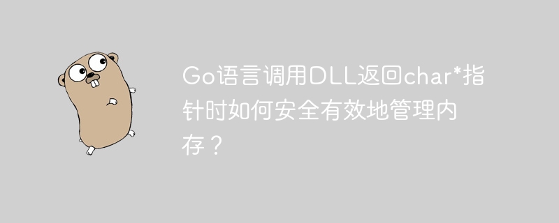 Go语言DLL内存管理:char\*指针安全释放详解