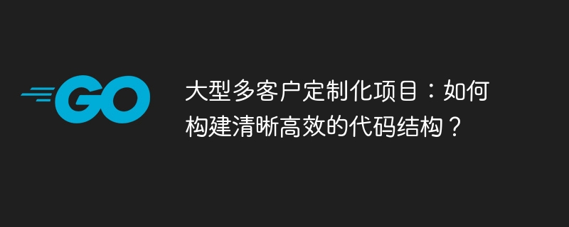大型多客户定制项目？代码结构清晰高效的秘诀！
