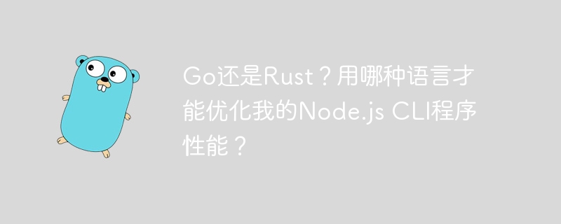 Go还是Rust?哪种语言能更好地提升Node.jsCLI程序性能?