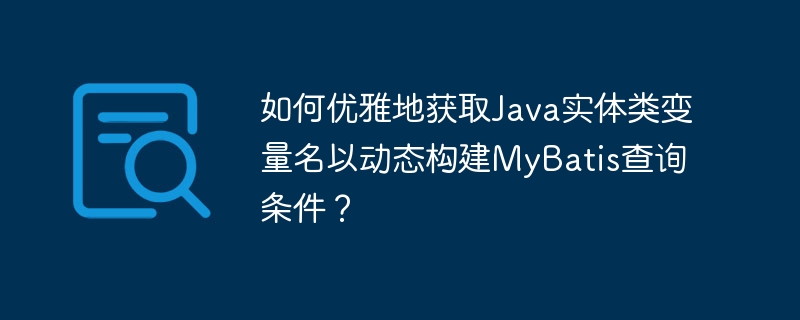 Java实体类变量名获取,优雅构建MyBatis查询