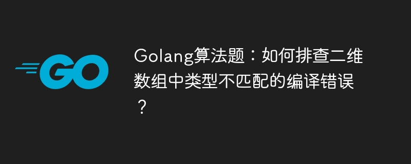 Golang算法题:如何排查二维数组中类型不匹配的编译错误?