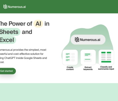 Numerous.ai：赋能Google Sheets和Excel的AI工具