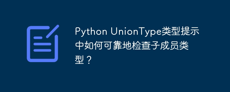 Python UnionType类型提示中如何可靠地检查子成员类型?