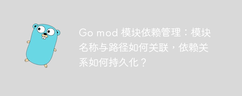 Gomod模块依赖管理:名称路径关联与持久化