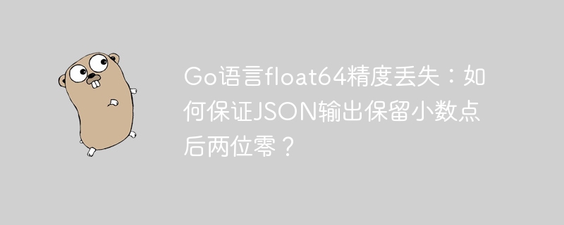 Go语言float64精度问题:JSON输出如何保留两位小数?