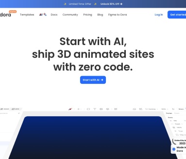SEO标题：
Dora AI：无需编码的AI网站生成平台，支持3D动画与个性化定制