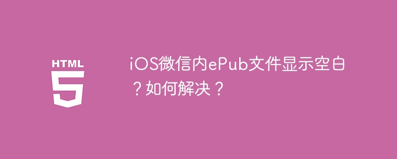 iOS微信内ePub文件空白?解决秘籍揭晓