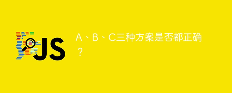 A、B、C三种方案对比,哪个最靠谱?