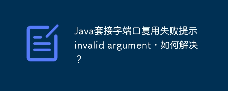 Java套接字端口复用失败？InvalidArgument解决攻略