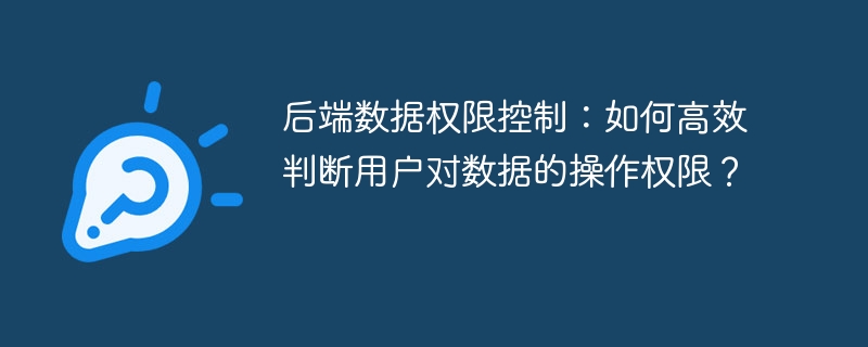 高效判断用户数据权限的后端控制技巧