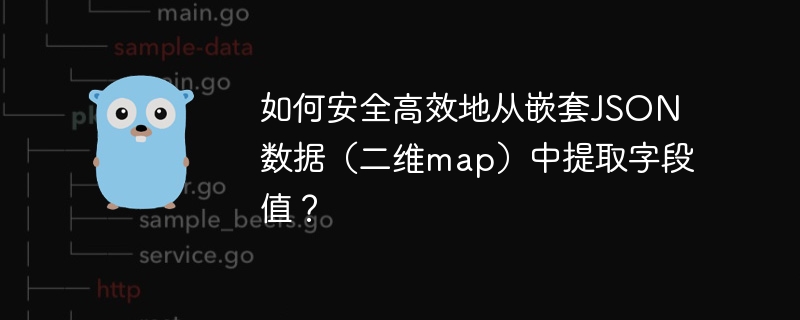如何安全高效地从嵌套JSON数据(二维map)中提取字段值?
