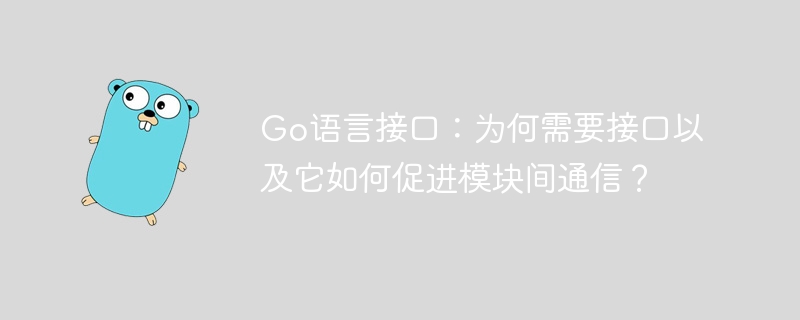 Go语言接口：为何需要接口以及它如何促进模块间通信？
