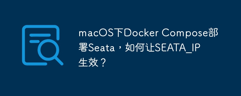 macOS下Docker Compose部署Seata,如何让SEATA_IP生效?