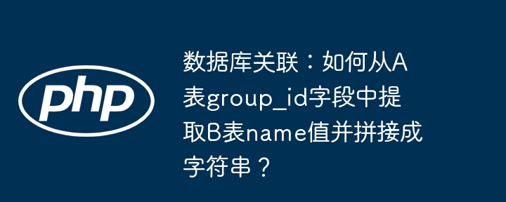 数据库关联:如何从A表group_id字段中提取B表name值并拼接成字符串?
