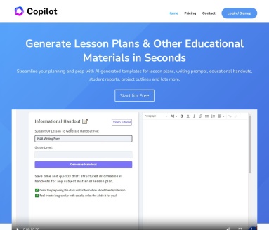 Education CoPilot：AI生成教案和教育模板，简化教学准备