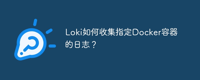 Loki如何收集指定Docker容器的日志?