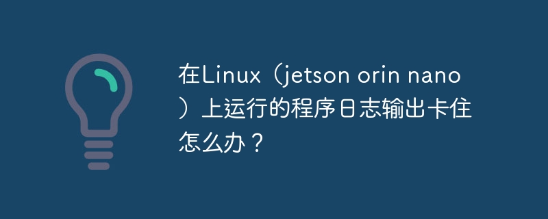 在Linux（jetson orin nano）上运行的程序日志输出卡住怎么办？