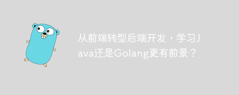 从前端转后端，Java还是Golang哪个更有前景？