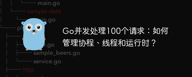 Go并发处理100个请求:如何管理协程、线程和运行时?
