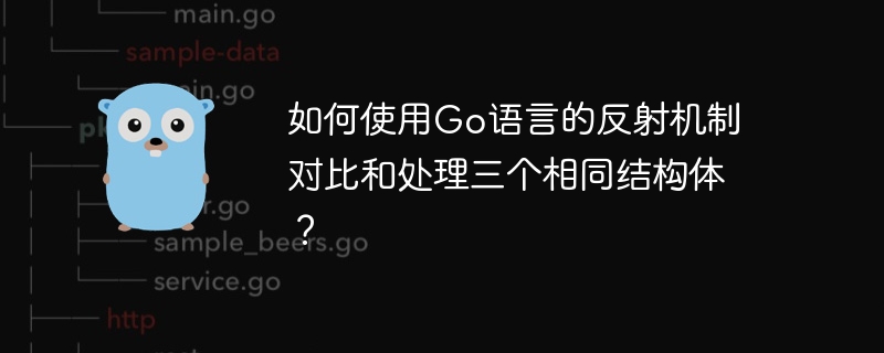 如何使用Go语言的反射机制对比和处理三个相同结构体?