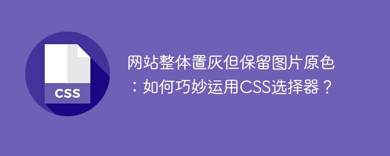 CSS选择器巧用:网站置灰保留图片原色