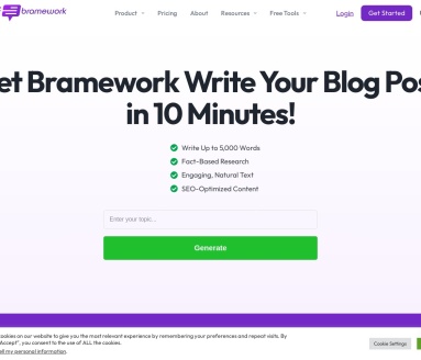 Bramework:5倍速AI写作工具,助力博主高效撰写博客文章