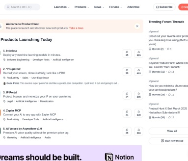 Product Hunt：发现并分享最佳新产品和科技应用的平台