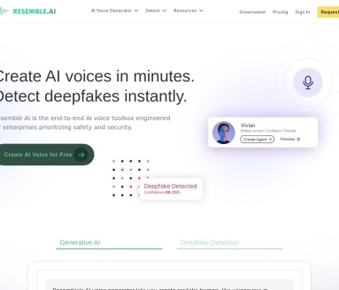 Resemble AI:尖端生成式AI语音平台,提升企业数字化体验