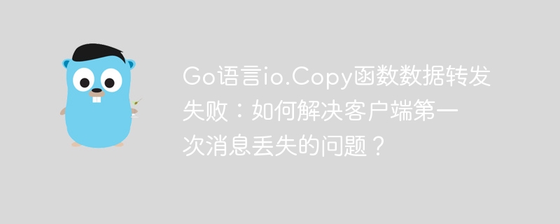 Go语言io.Copy转发问题：解决首次消息丢失