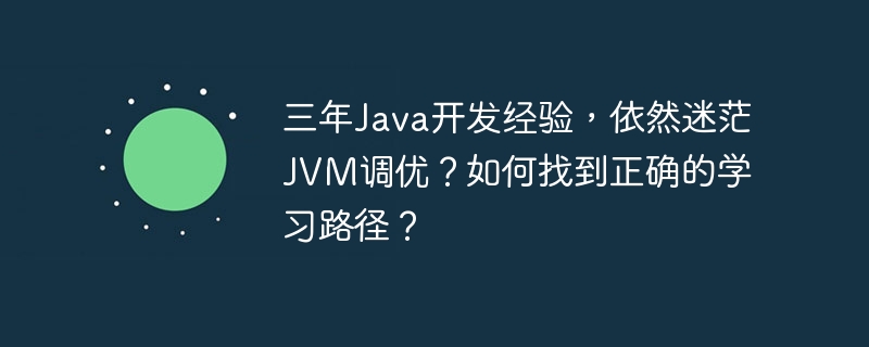 Java开发三年仍迷茫?JVM调优学习路径指南
