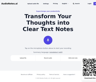 AudioNotes.ai：智能语音转文本工具，提升记录效率