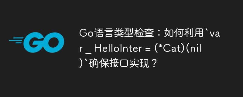 Go语言类型检查：用`var_HelloInter=(*Cat)(nil)`确保接口实现