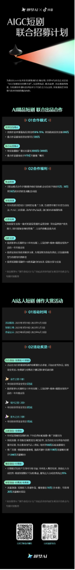 即梦AI携手抖音,AIGC短剧征集开启现金流量双丰收